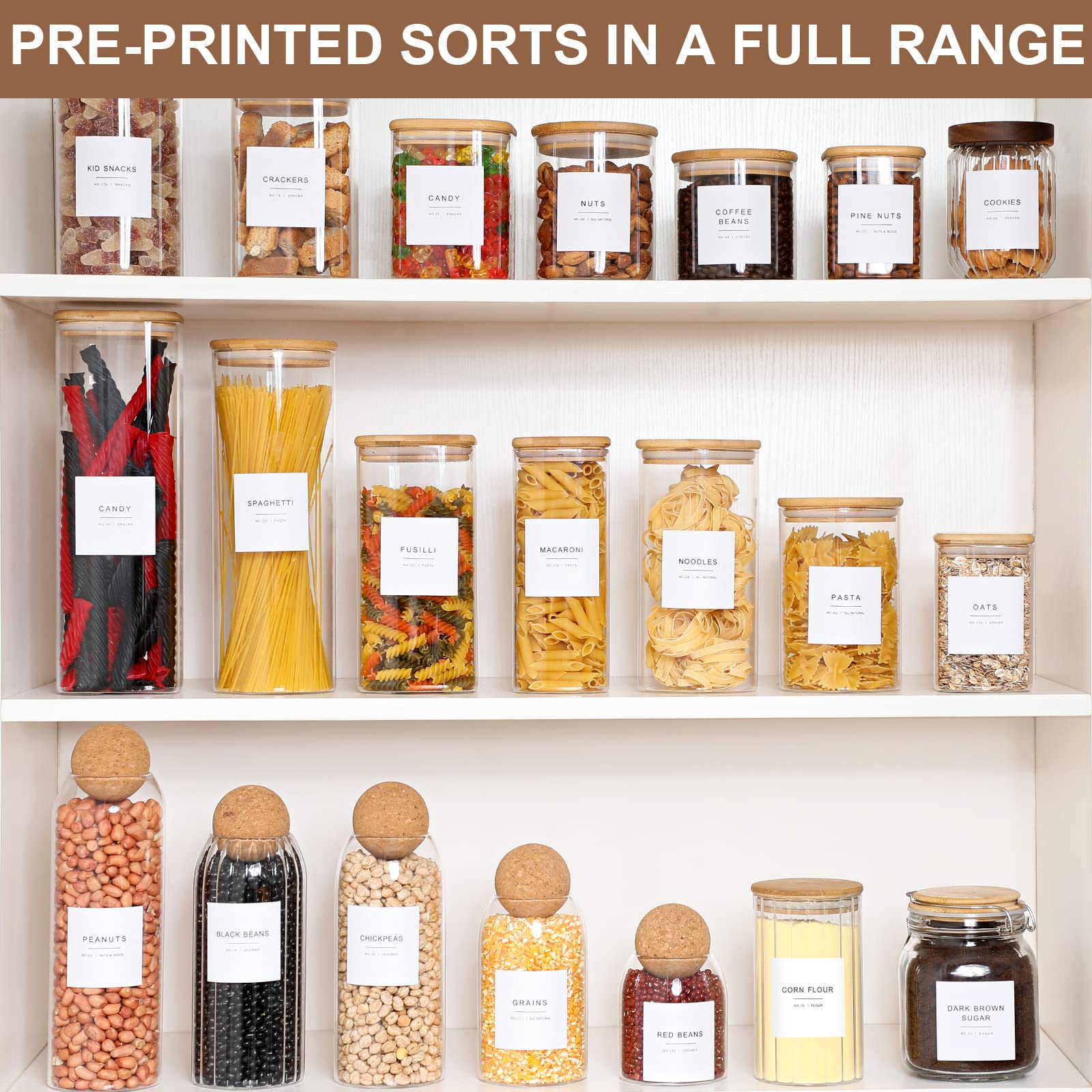 VITEVER 308 minimalist black and white design complements any pantry aesthetic