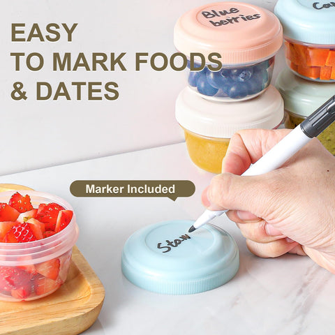 VITEVER freezer-friendly baby food containers for organized future meals.