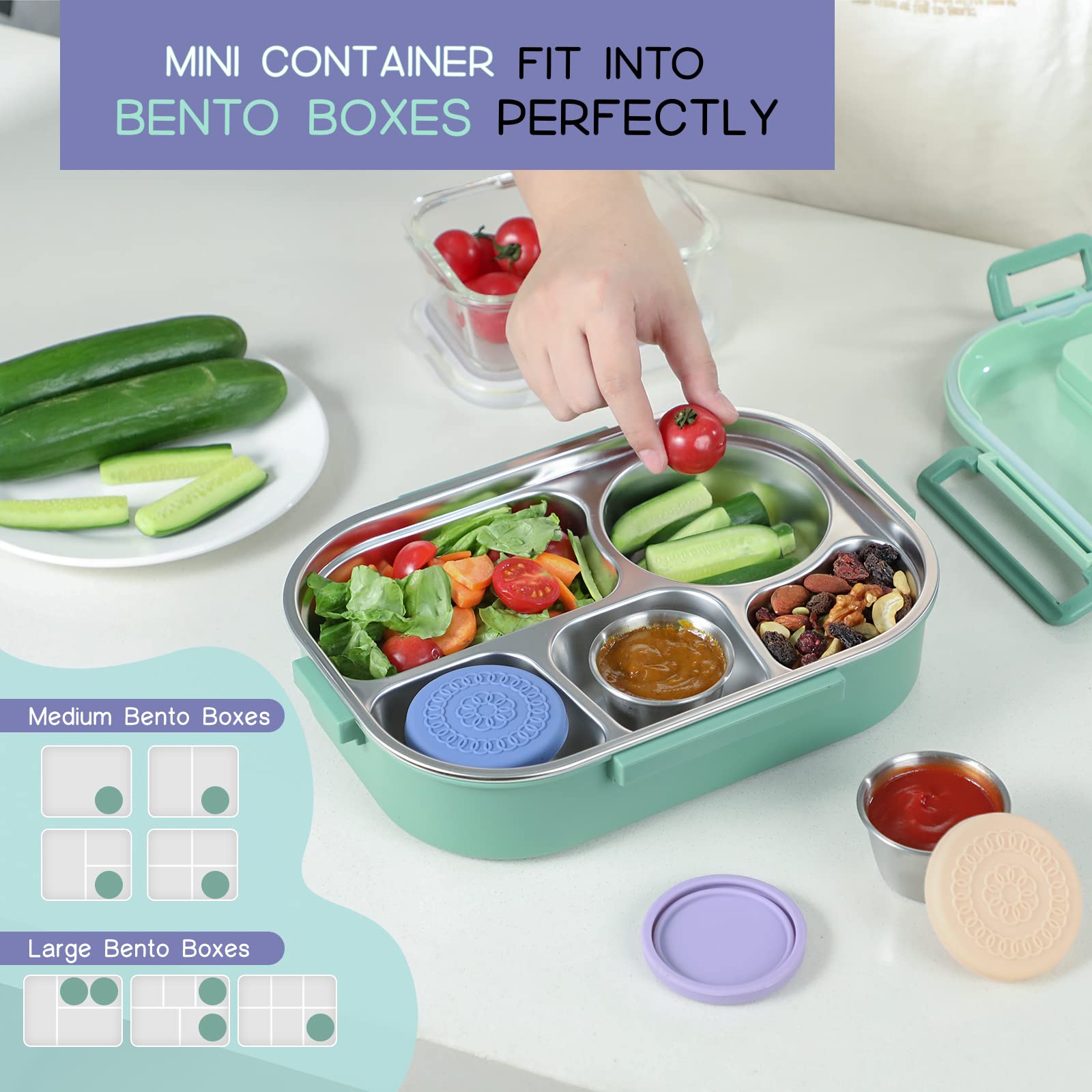 VITEVER compact containers ideal for travel and picnics