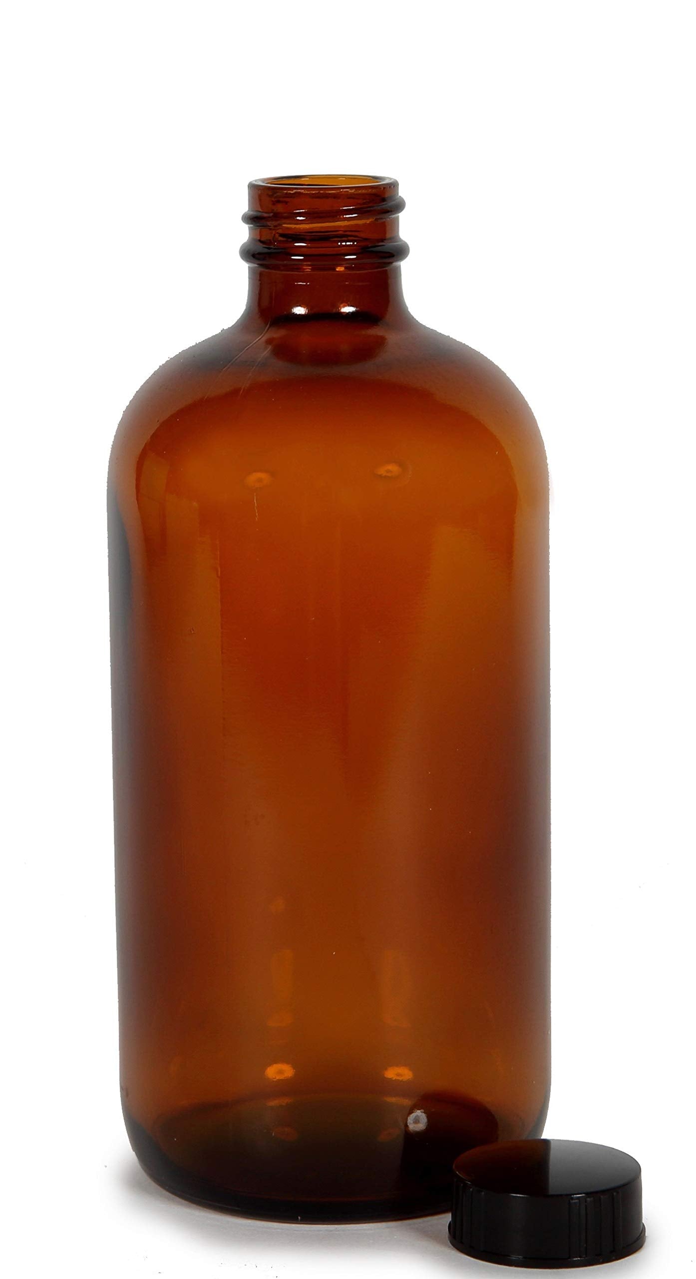 Vivaplex amber bottle 16oz used for shampoo and conditioner storage.