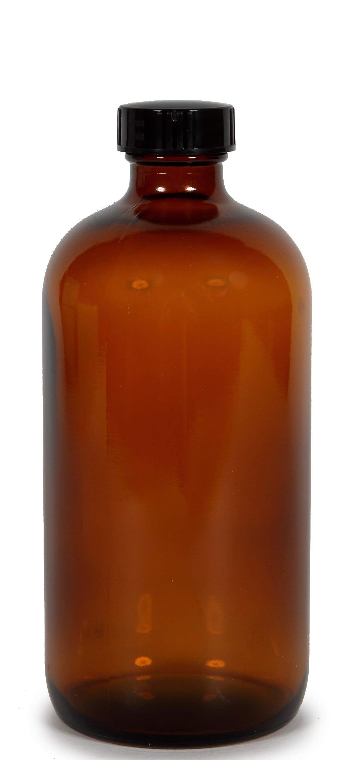 Vivaplex amber glass bottle demonstrates UV light protection for contents.