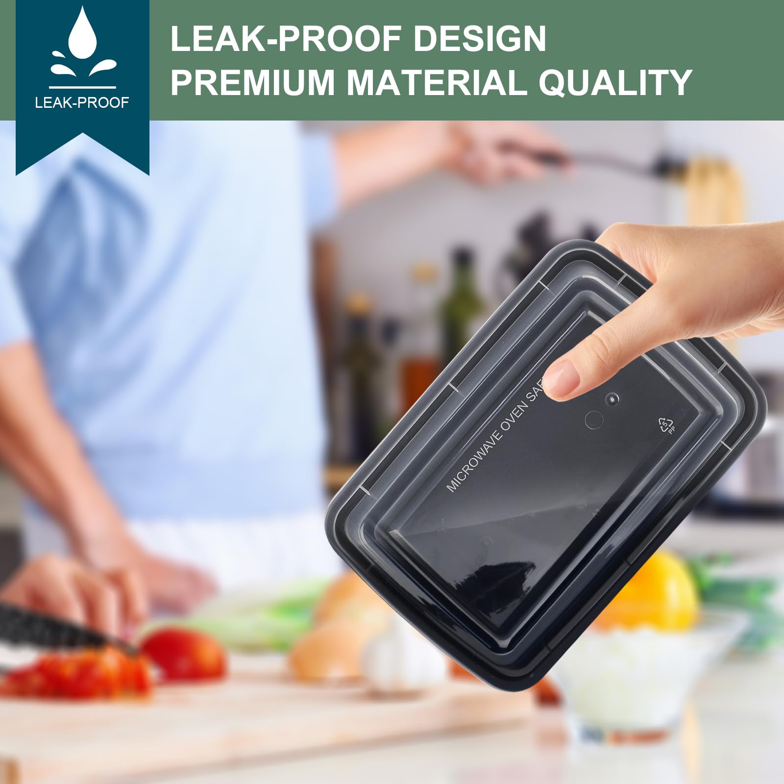 vivigu leakproof lid meal prep containers prevent spills in bags and freezers.