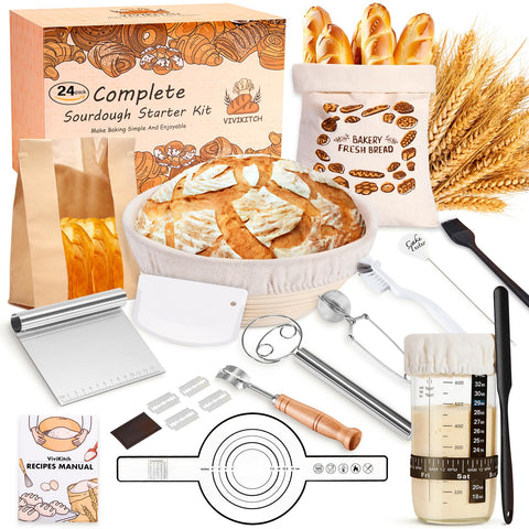 ViViKitch 9-inch banneton basket for even proofing and crust development
