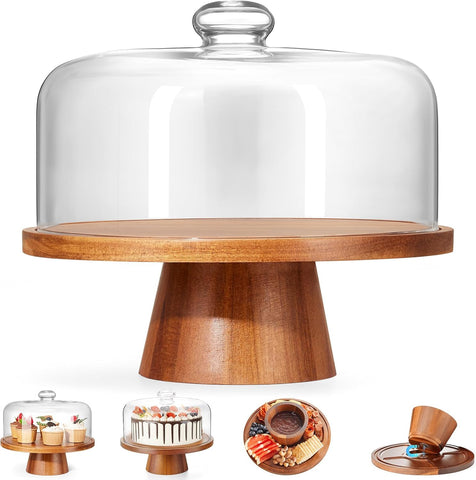 VIVIRBIEN magnetic pedestal cake stand for easy transport.