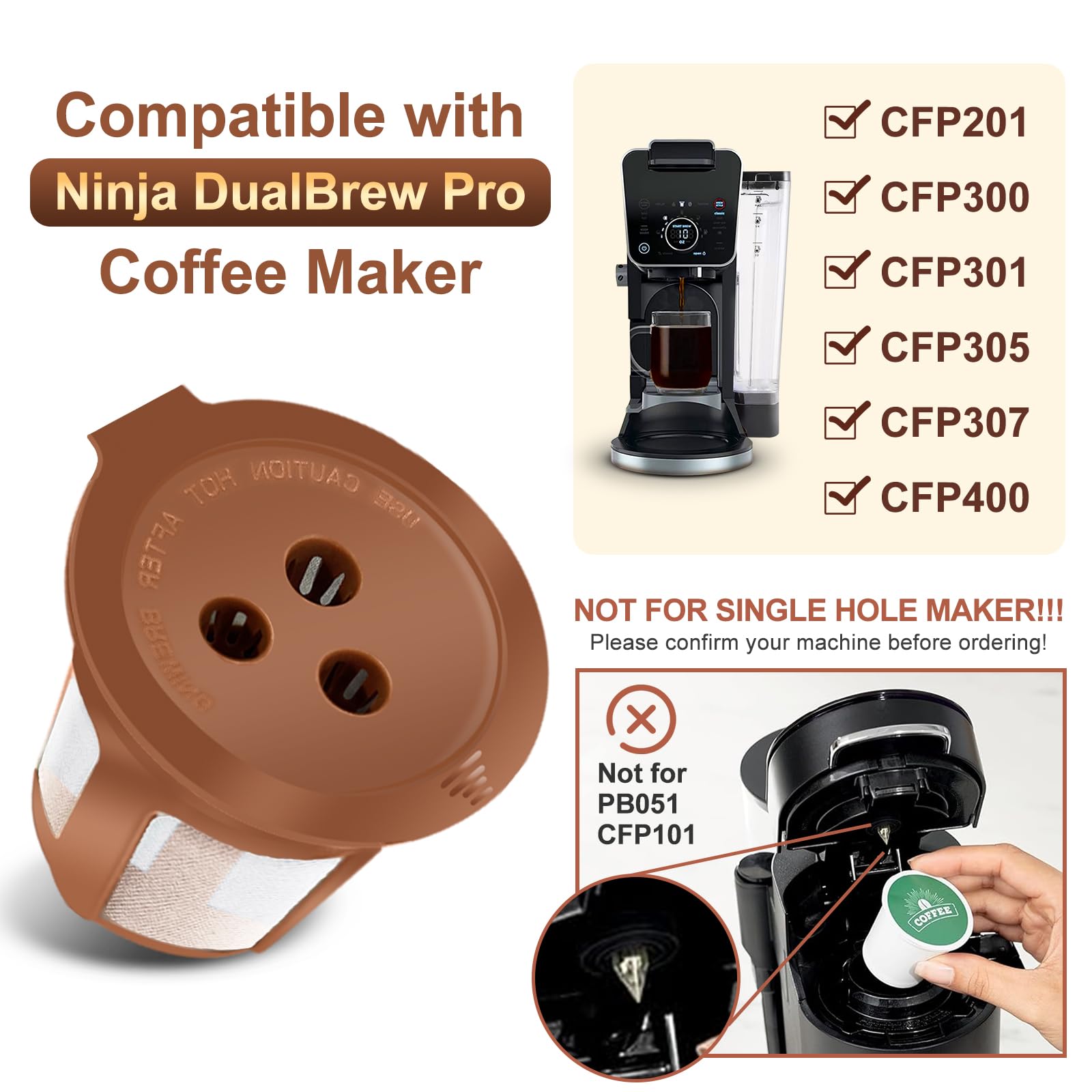 VIVI SKY stainless steel Ninja filter highlights durable material and BPA-free design