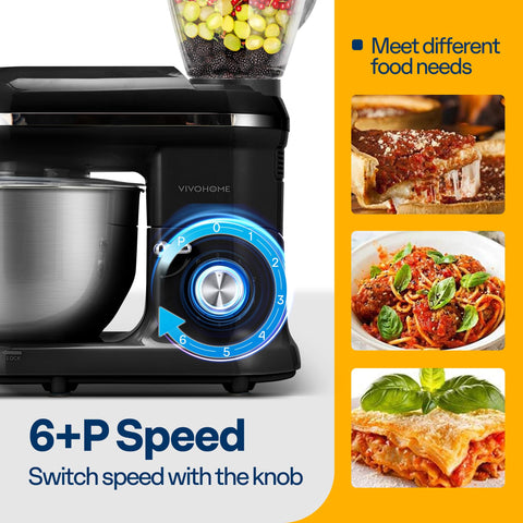 VIVOHOME 3-in-1 stand mixer blender attachment blends smoothies and sauces.