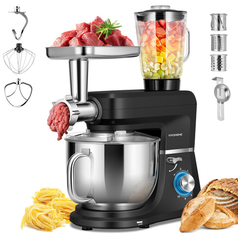 VIVOHOME 6-in-1 stand mixer with bowl for versatile baking tasks
