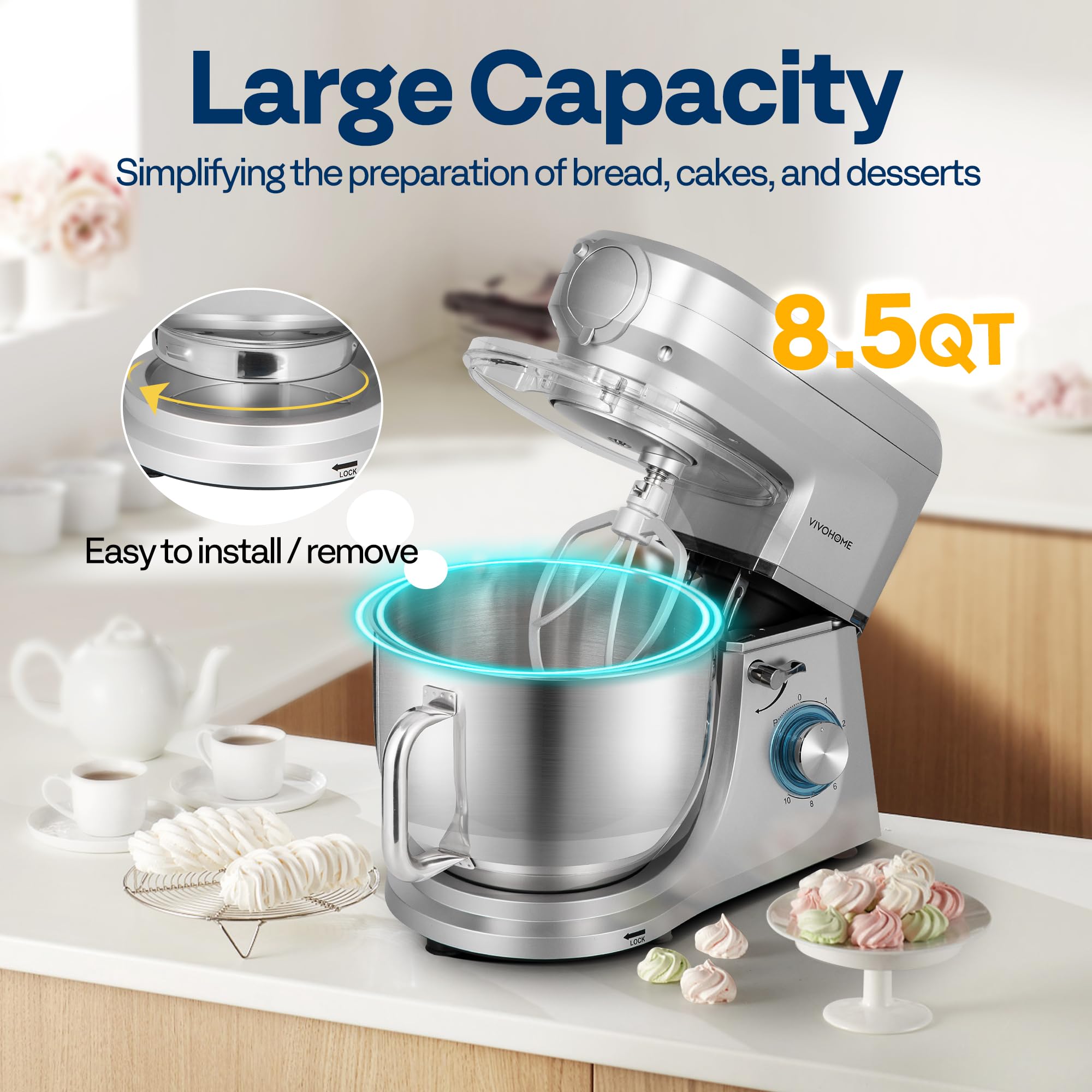 VIVOHOME blender attachment for smoothies and shakes