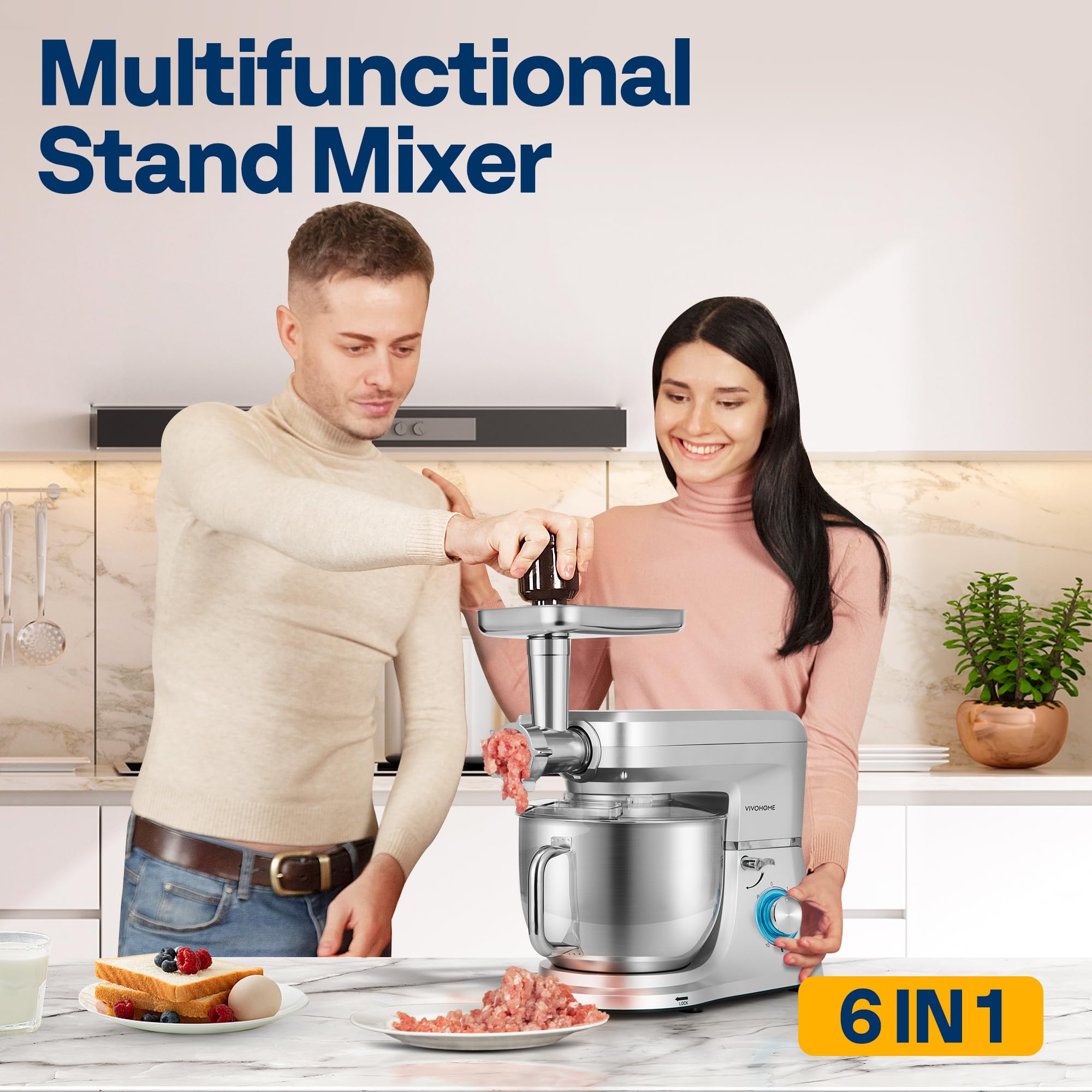 VIVOHOME meat grinder attachment for fresh ground meat at home