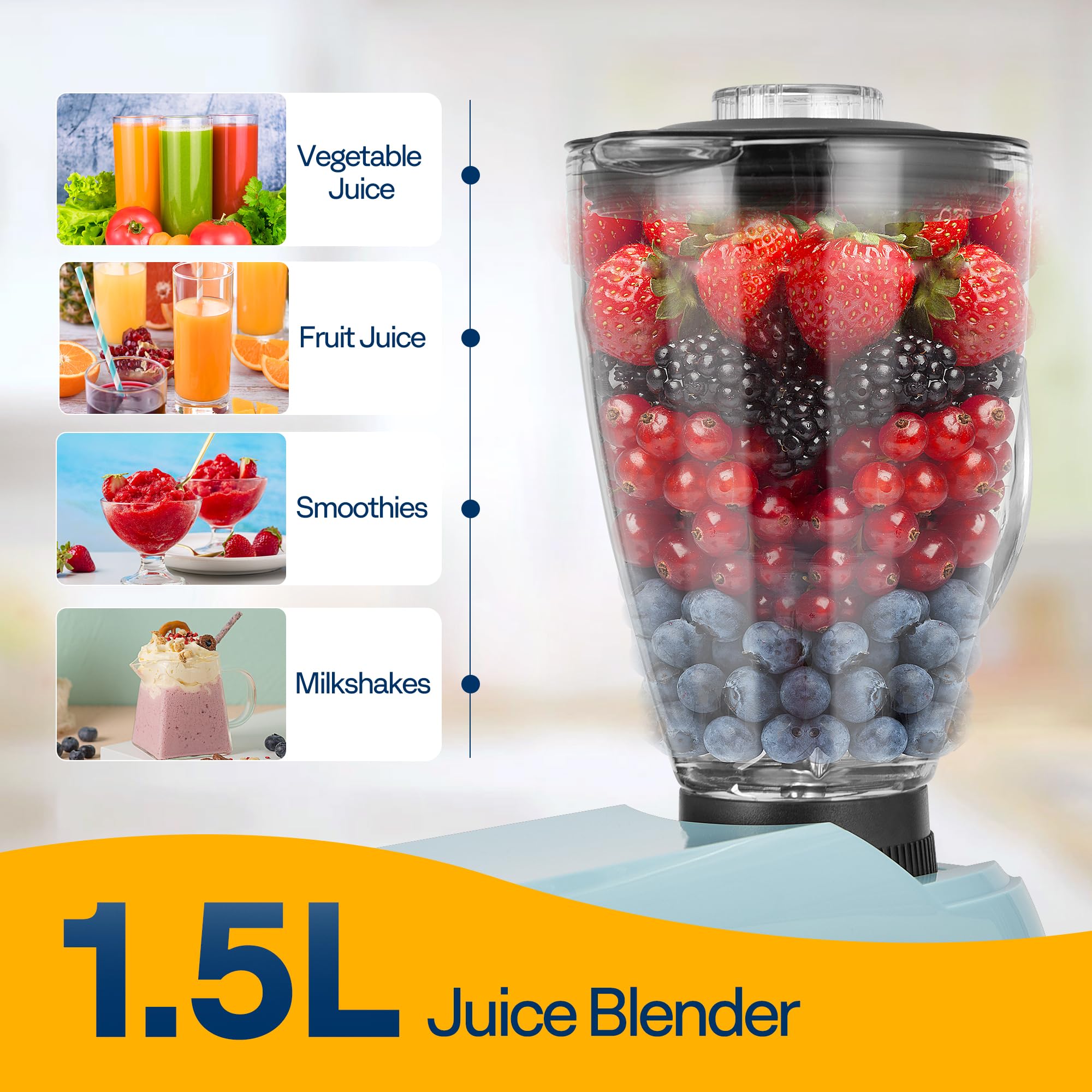 VIVOHOME blender attachment ideal for smoothies and sauces.