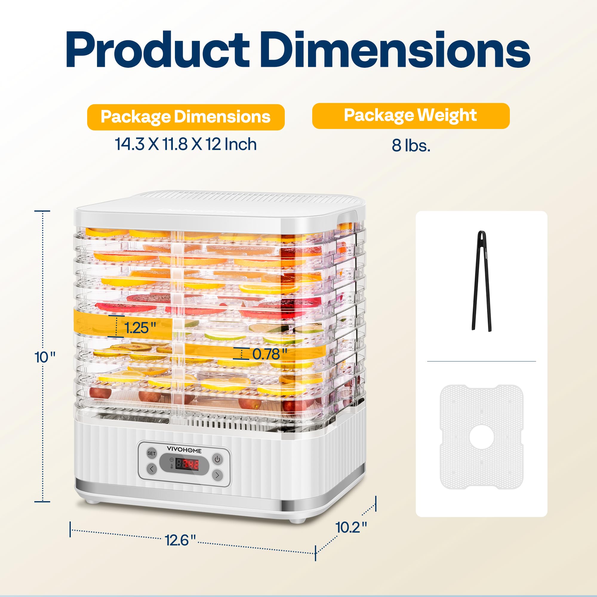 VIVOHOME compact, stackable design keeps your kitchen organized
