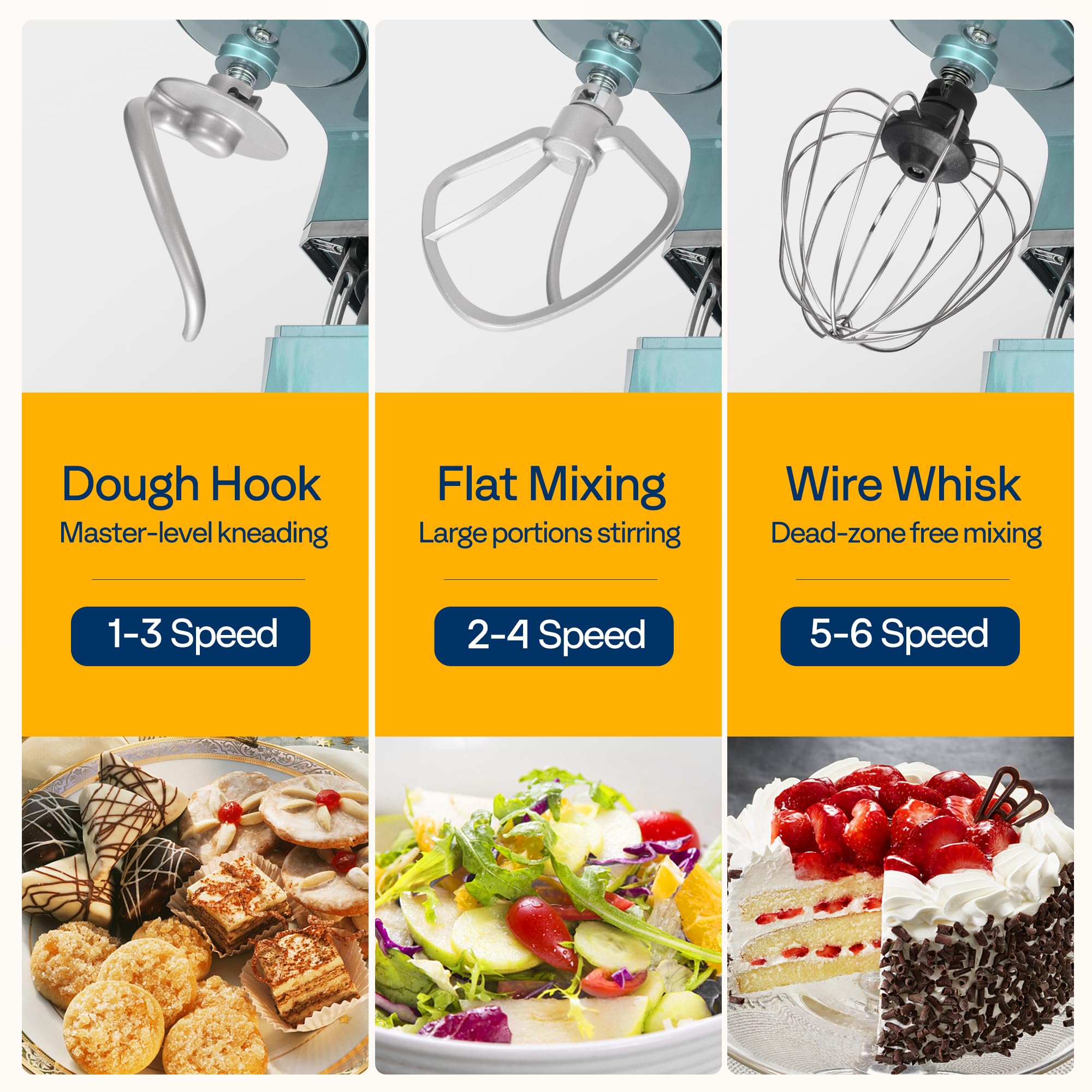 VIVOHOME dough hook attachment for smooth yeast dough.