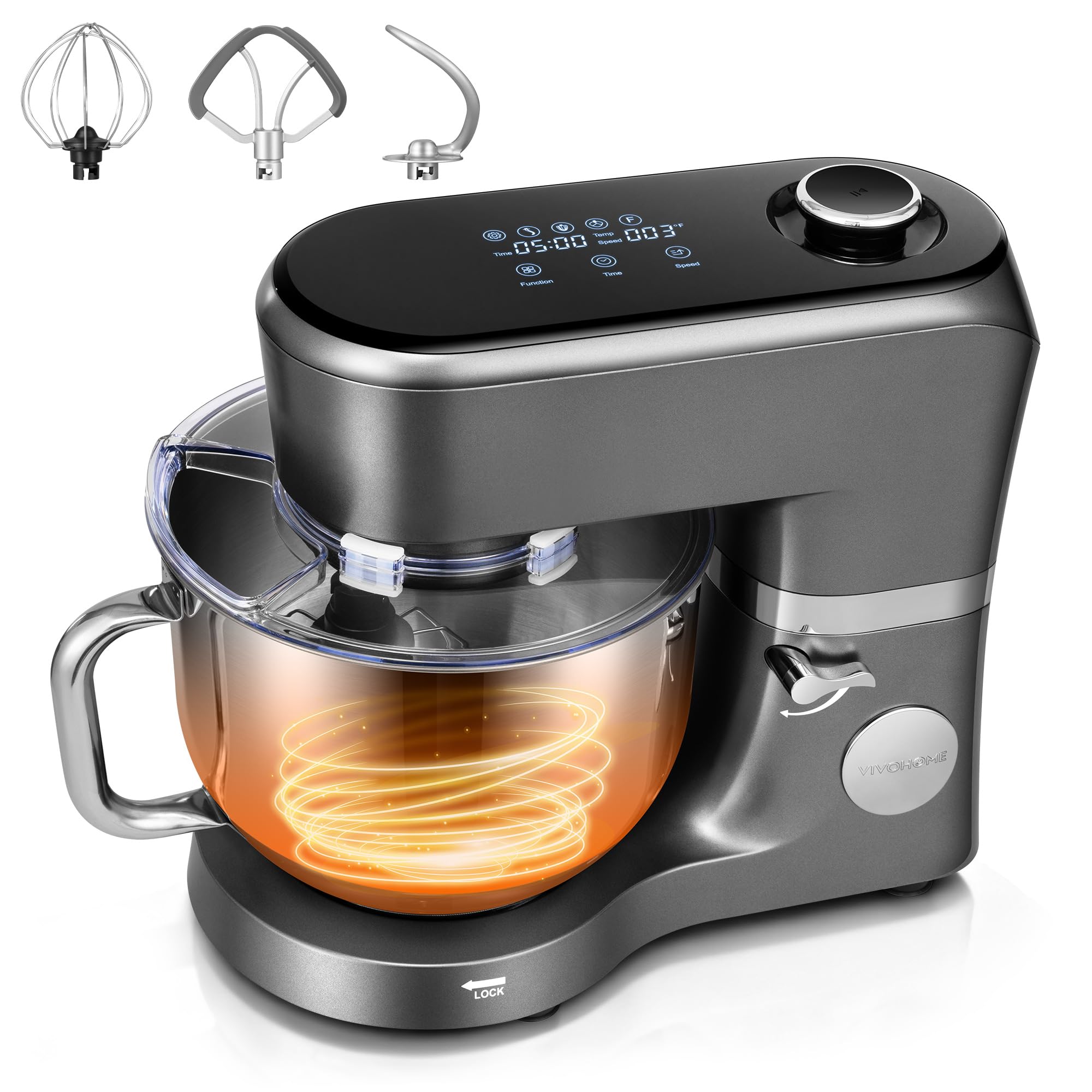 VIVOHOME stand mixer with 6 Qt bowl for large-batch mixing.