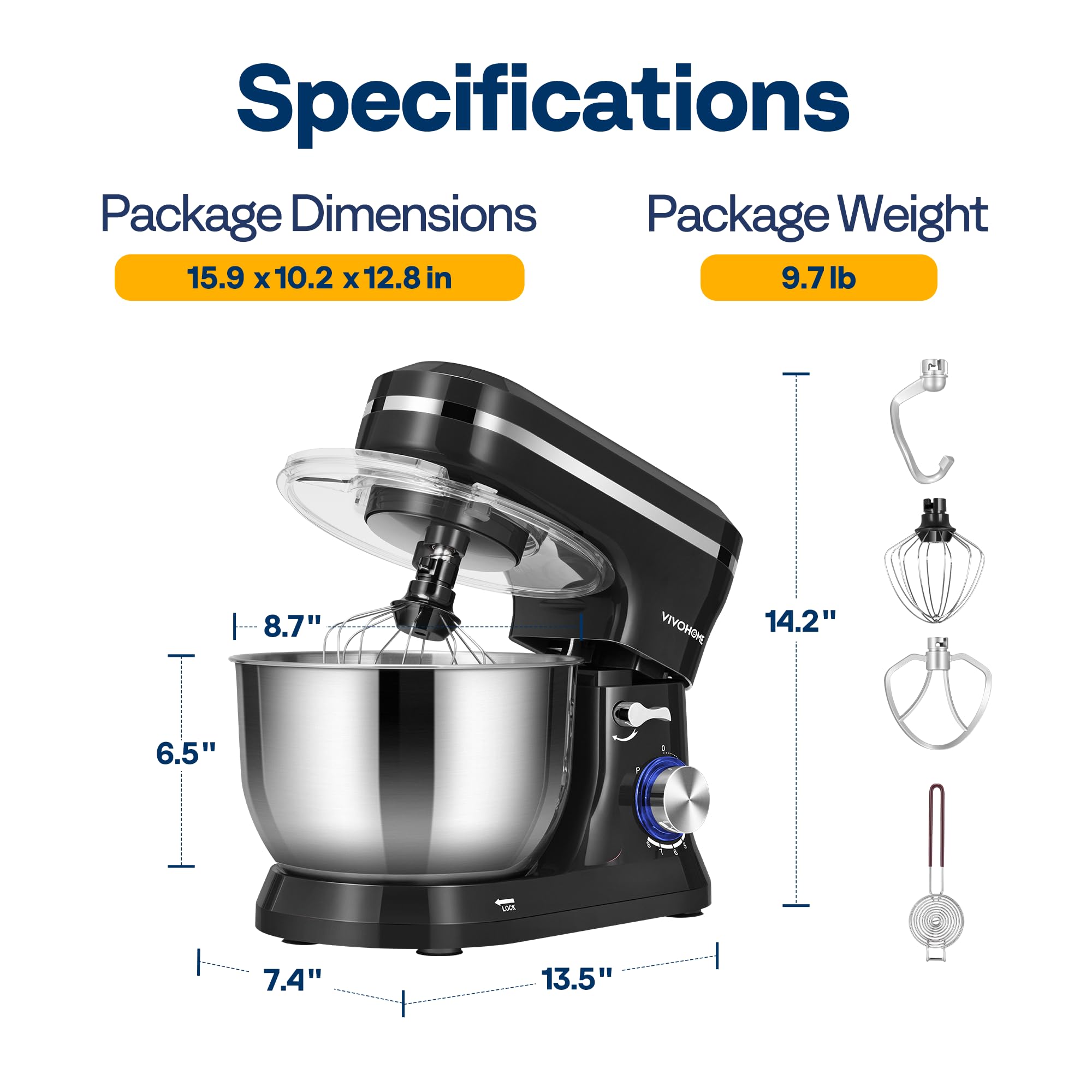 VIVOHOME LED indicator helps choose the right speed precisely.