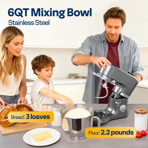 VIVOHOME 360° planetary mixing ensures thorough blending of ingredients.