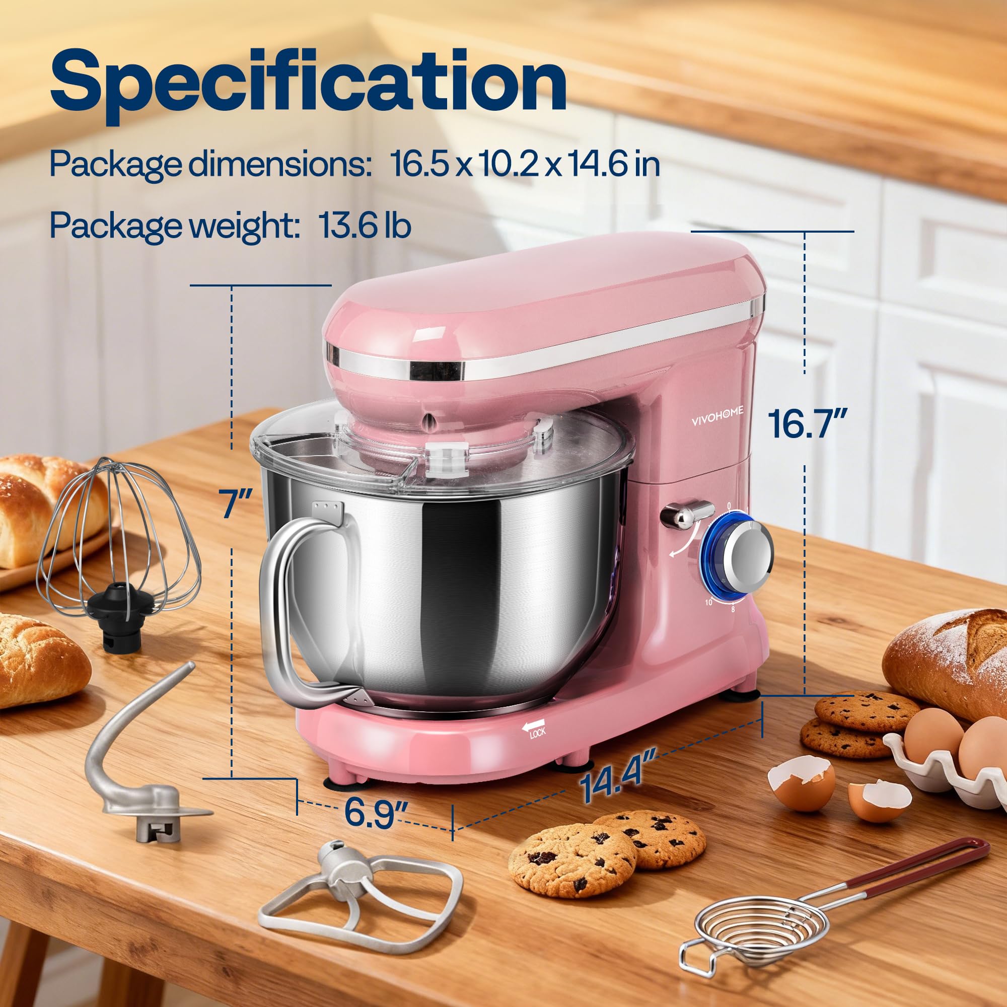 VIVOHOME splash guard keeps counters clean during mixing