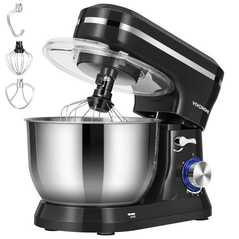 VIVOHOME stand mixer tilt-head for easy bowl access and ingredient addition.