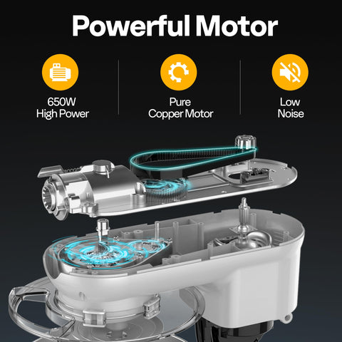 VIVOHOME tilt-head design enables easy ingredient access during mixing.