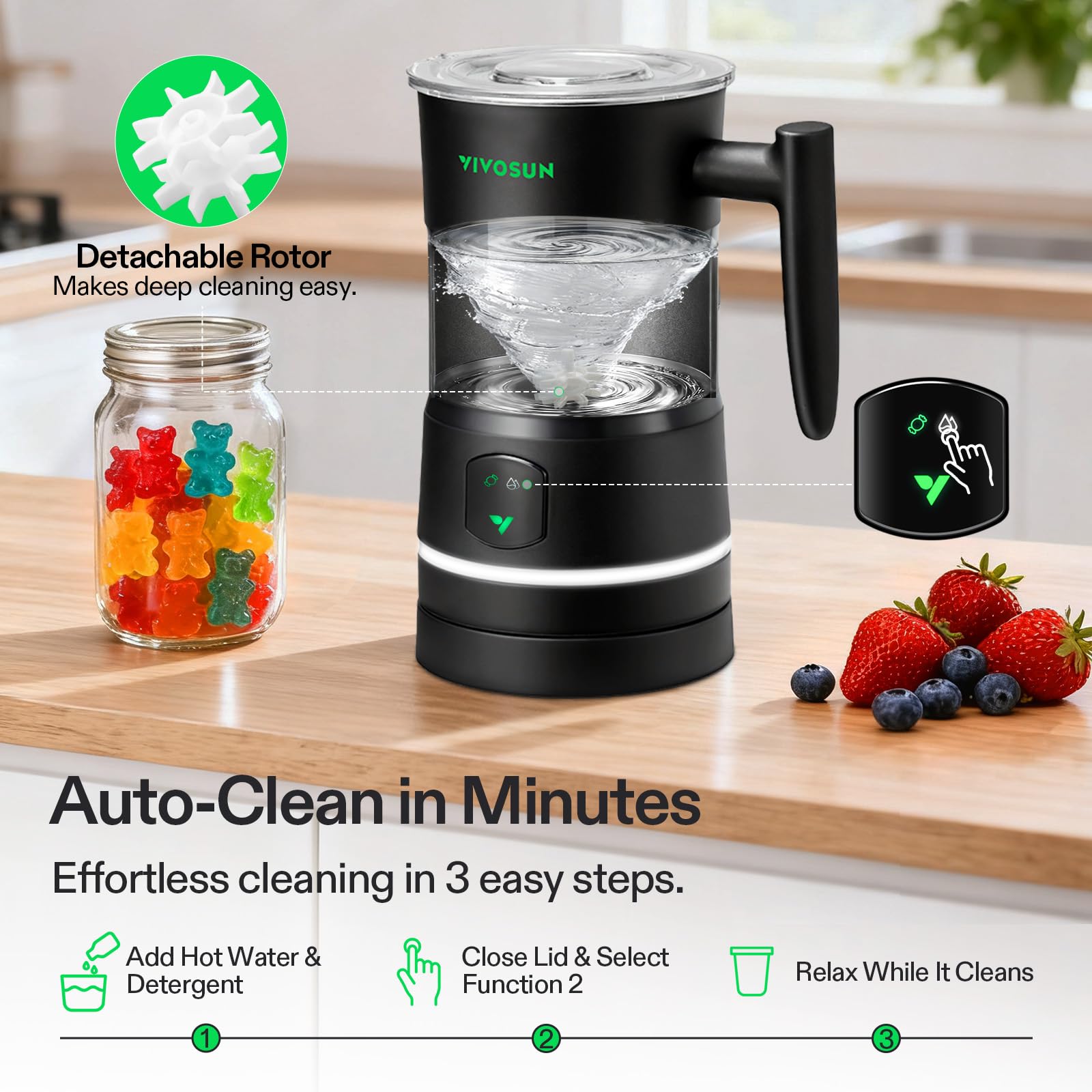 VIVOSUN BPA-free housing emphasizes safe construction and easy cleaning.