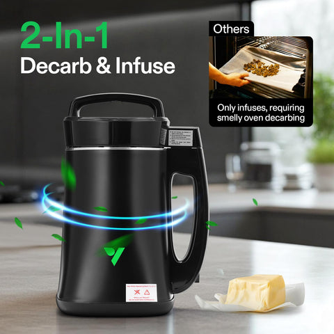 VIVOSUN control panel view with presets for easy, customizable infusion and decarb sessions
