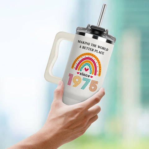 Vivulla68 family gift tumbler for mom, sister, or friend turning 50.