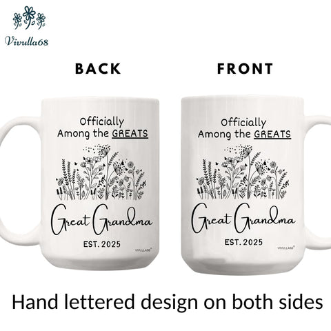 Vivulla68 pregnancy announcement mug shown in elegant box for a memorable reveal moment.
