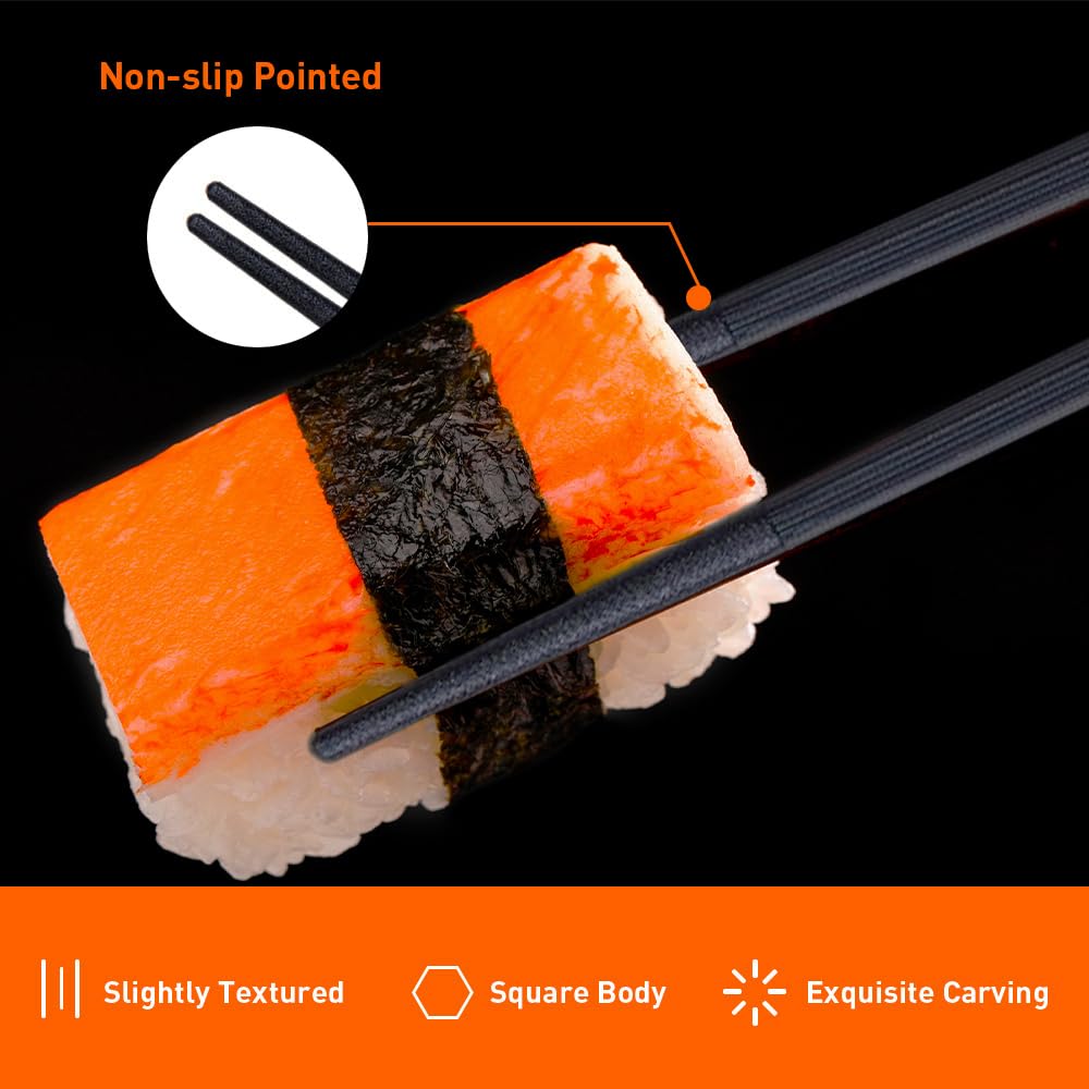 VIWIK lightweight chopsticks with comfortable grip for fatigue-free meals.