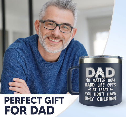 VIWIS dad mug birthday present—timeless gift for dad on his day.