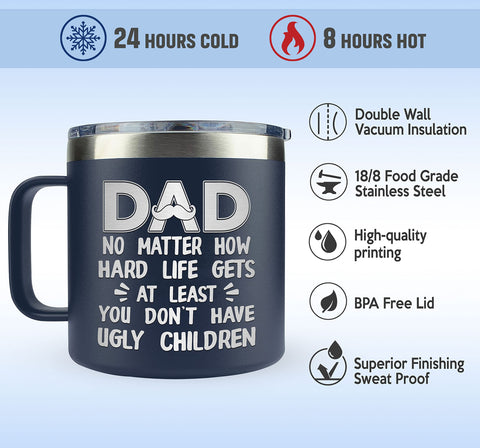 VIWIS insulated stainless mug—double-wall keeps drinks hot or cold.