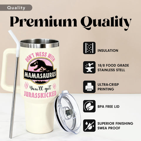 VIWIS 40oz mom tumbler durable stainless steel for reliable daily use