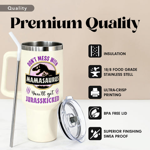 VIWIS stainless steel 40oz tumbler, durable and rust-resistant.