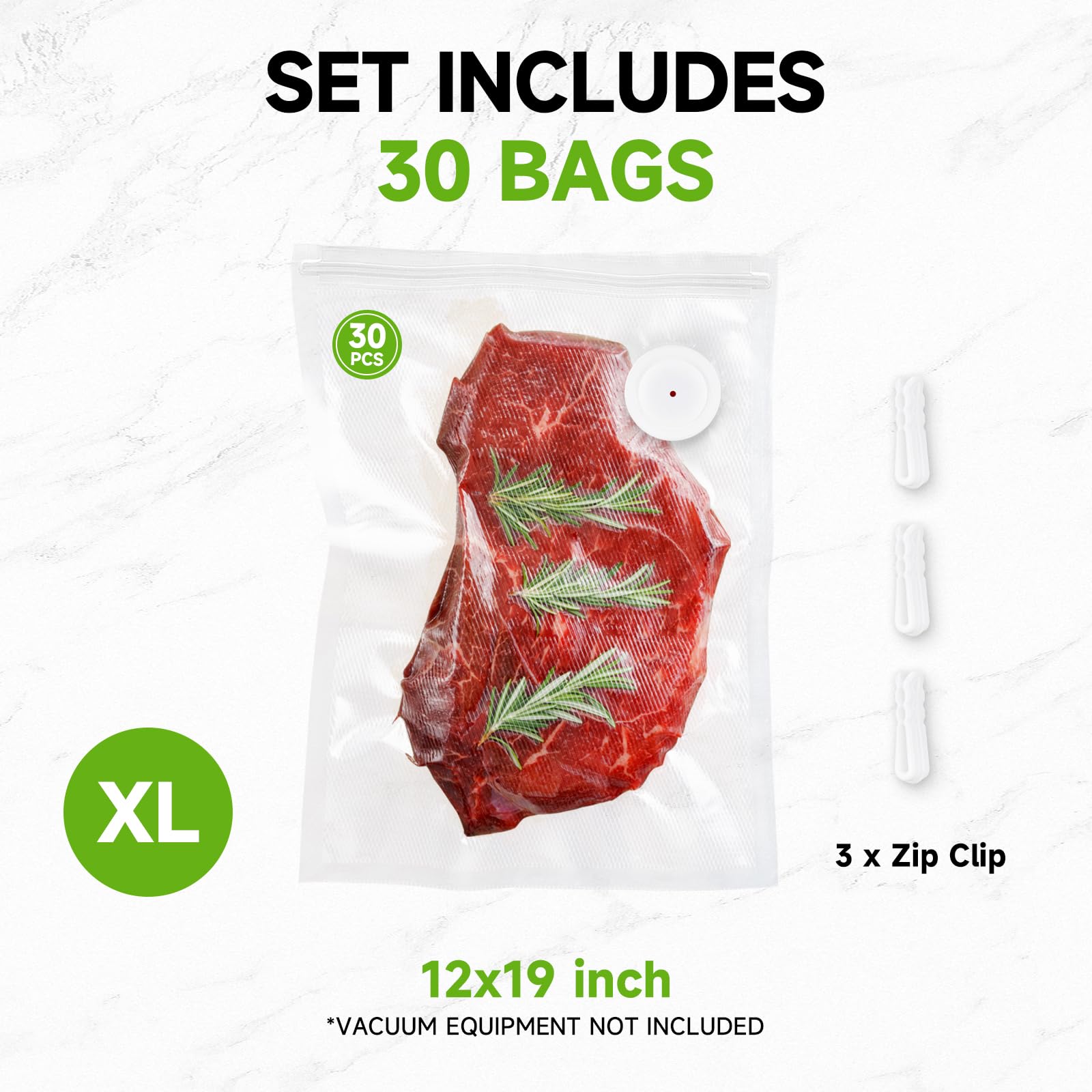 Vixino BPA-free vacuum bags preserve freshness without chemicals