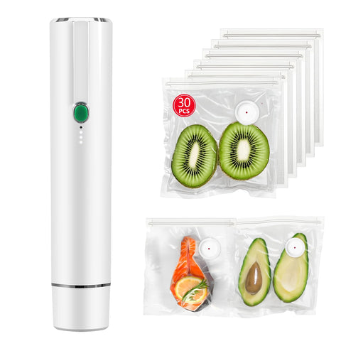 Vixino vacuum sealer front view, compact cordless for space-saving storage.