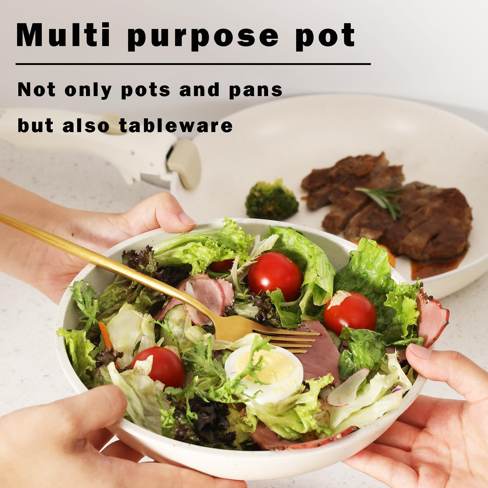 Vkoocy ceramic coating non-stick surface for easy cleaning
