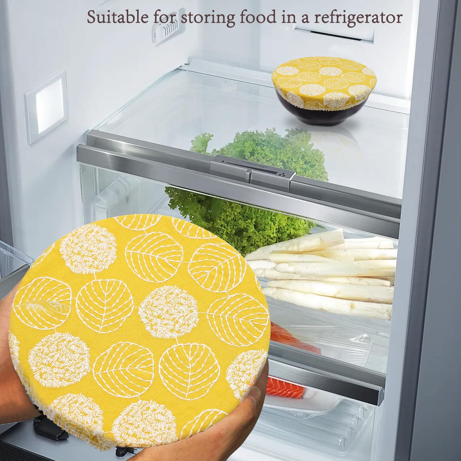 VKU elastic-rim covers stay securely in place on slippery bowls