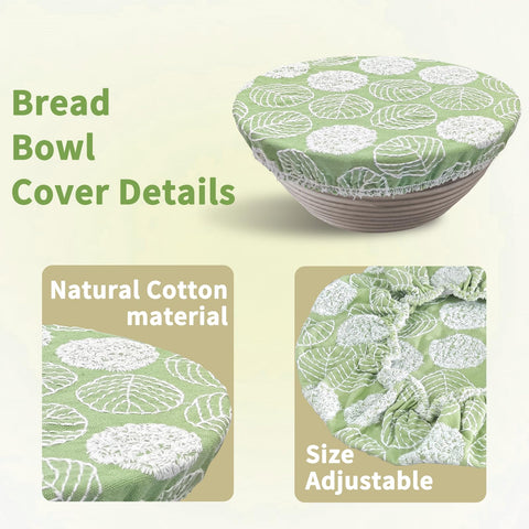 VKU Sourdough Bowl Covers in three sizes fit bowls six to thirteen inches securely