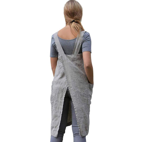 VLZUFE knee-length bib apron protects clothes from spills and stains