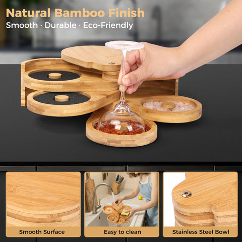 VMAWJ stylish bamboo bar accessory doubles as decor for home bars