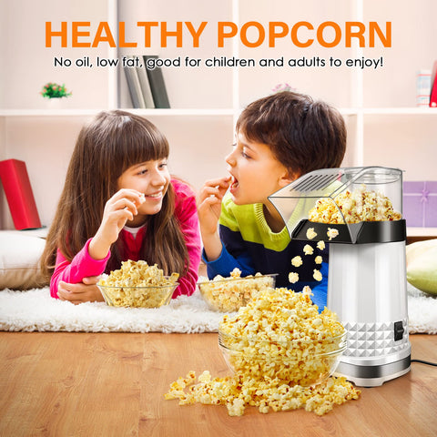 Vminno compact popcorn popper stored neatly in a cabinet.