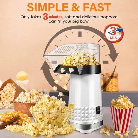 Vminno hot air popcorn machine 4.5-quart bowl ready for gatherings.