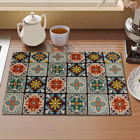 Vmogeicons coffee mat with non-slip back keeps the machine steady