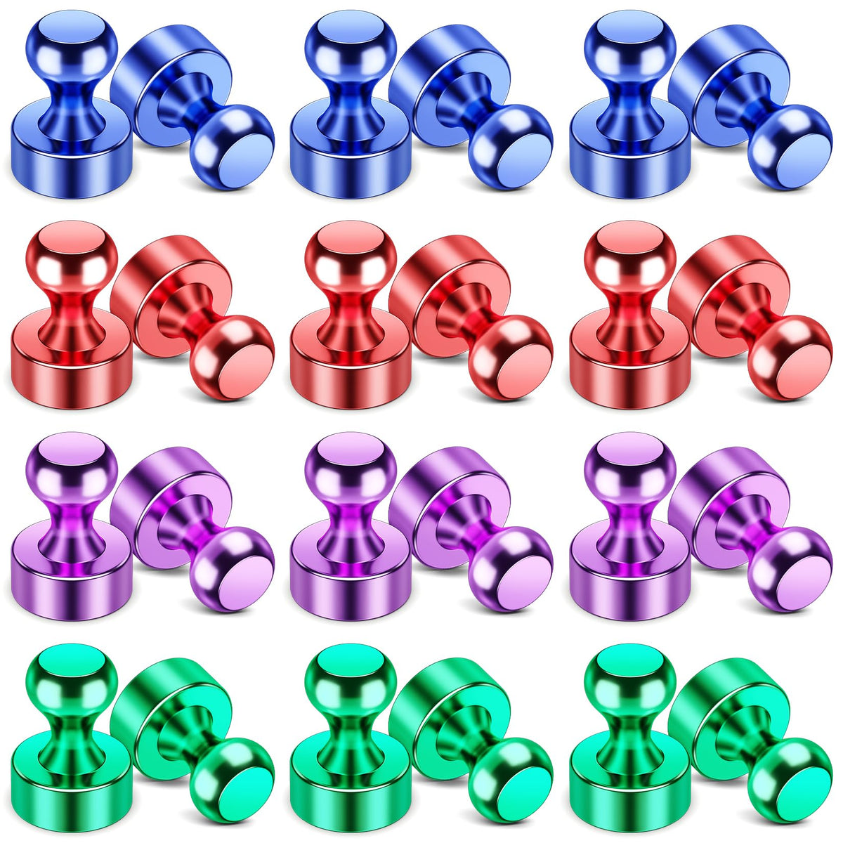 VNDUEEY 4-color fridge magnets brighten your kitchen and organize notes.
