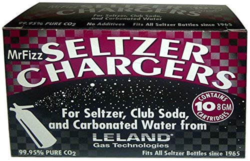 Vnook Leland Soda Chargers silver finish for crisp home seltzer