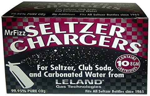 Vnook Leland Soda Chargers silver finish for crisp home seltzer
