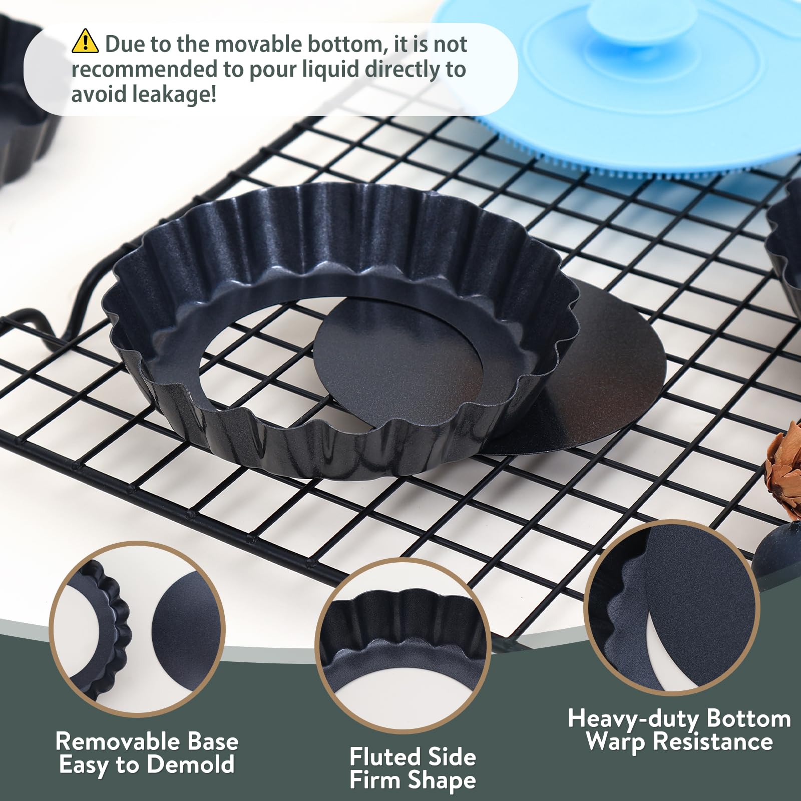 A 16-pack of Vnray mini tart pans ready for baking sessions.