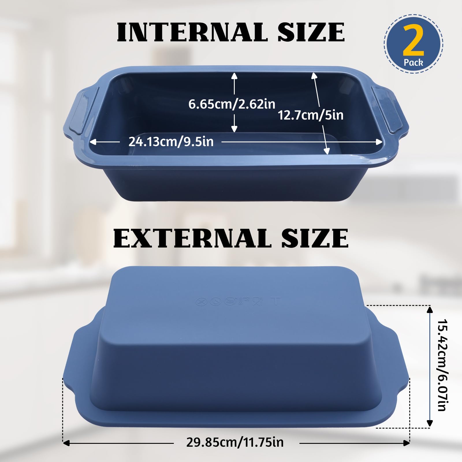 Vnray banana bread pan in silicone for even heat and moist crumb.