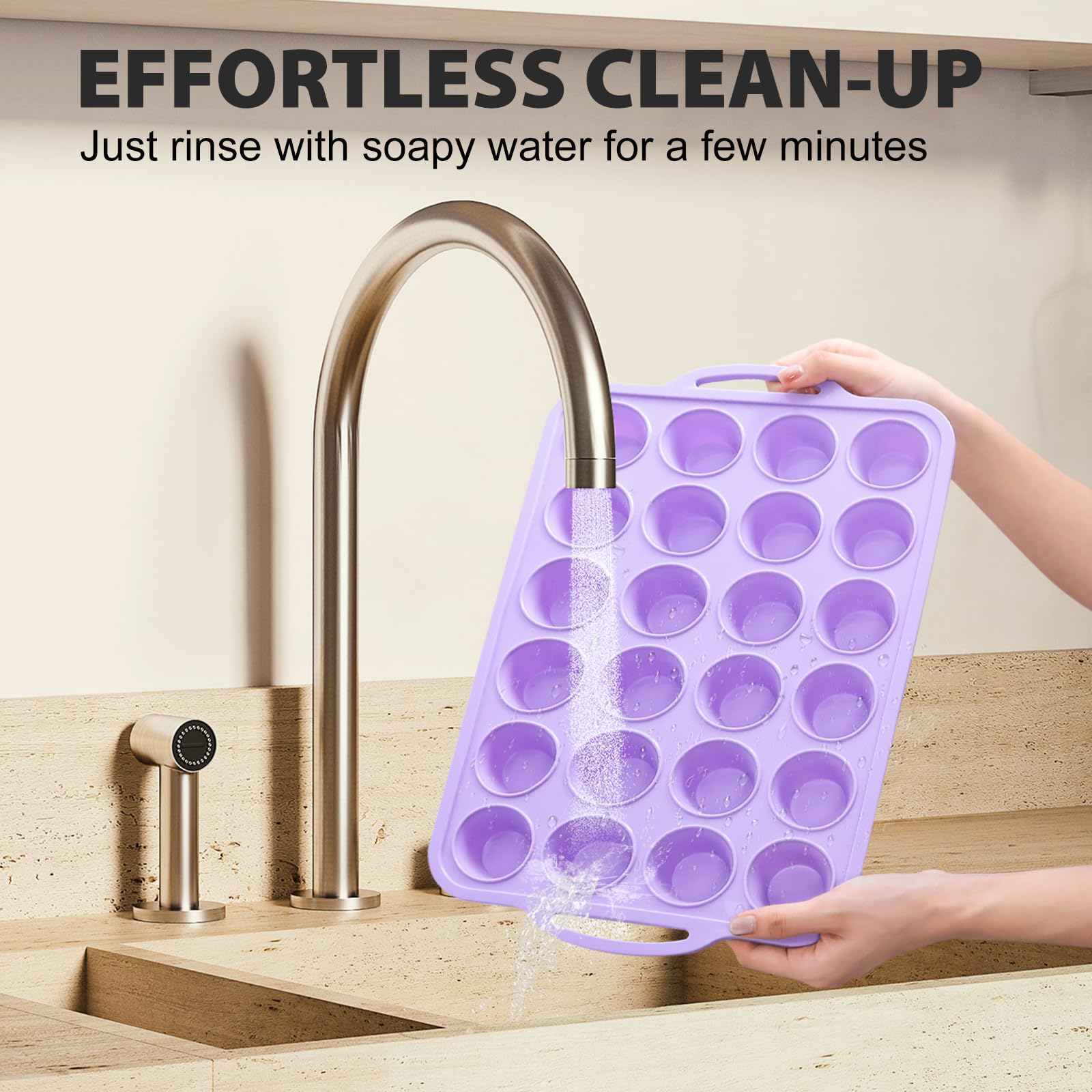 Vnray dishwasher-friendly silicone pan for quick cleanup