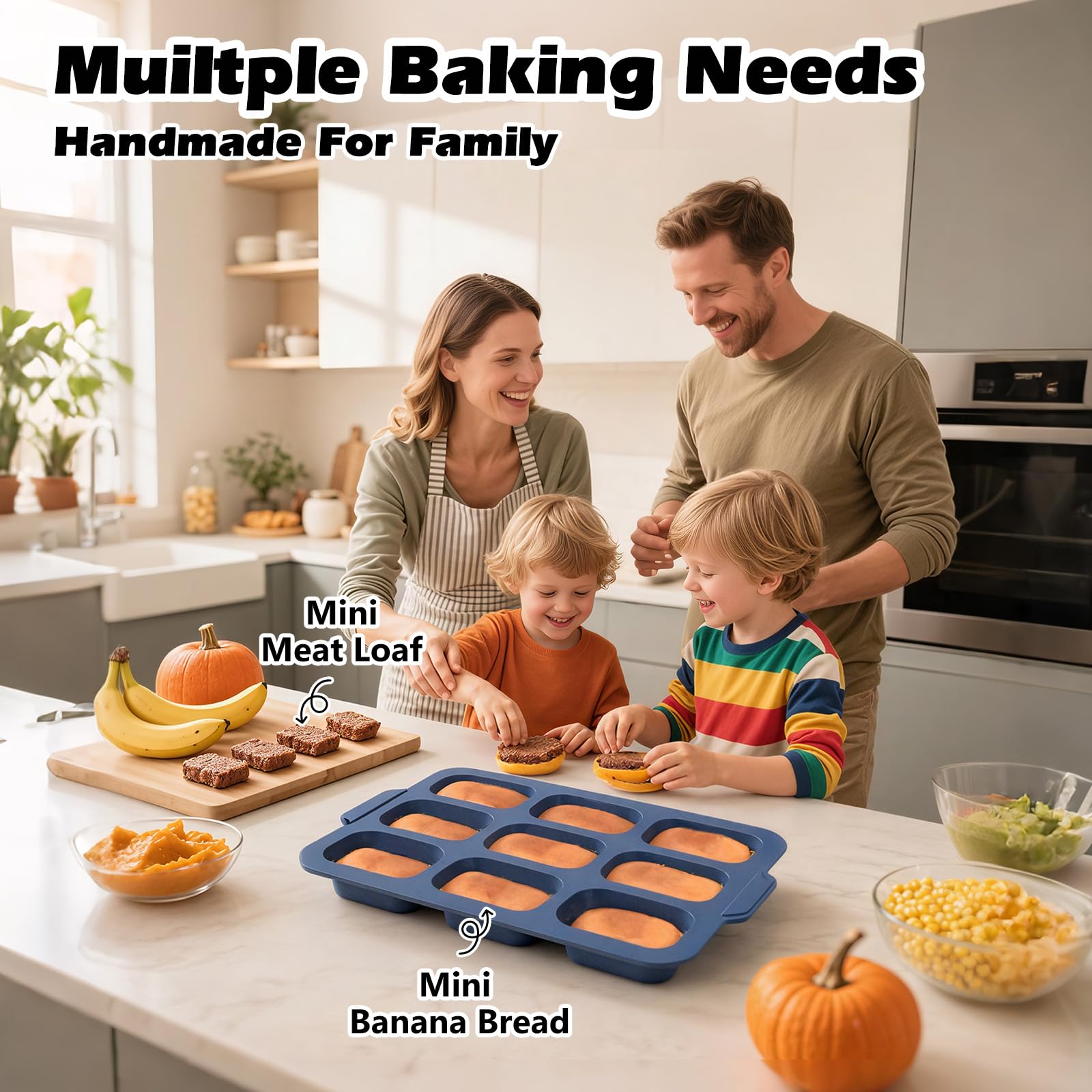 Vnray easy-clean mini loaf pans can be hand washed or wiped down