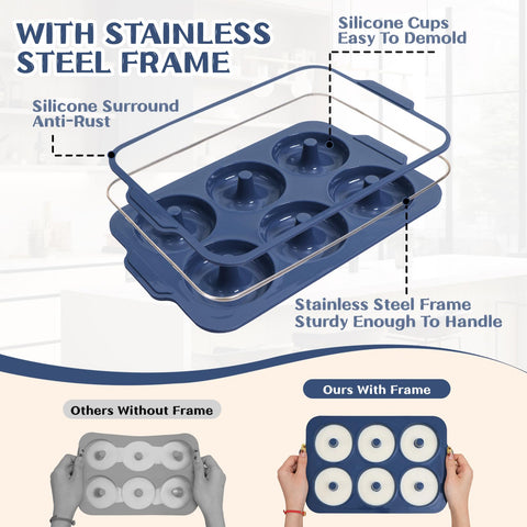 Vnray metal frame reduces batter spills during transfer