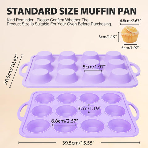 Vnray mini 24-cup muffin pan with metal frame for batch cooking